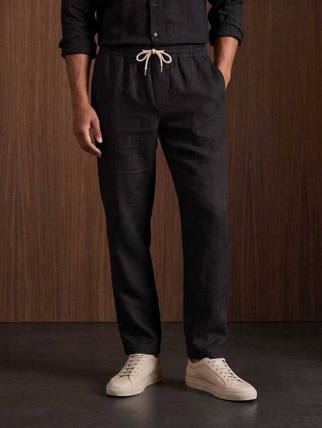Pantalón informal de lino europeo 100%