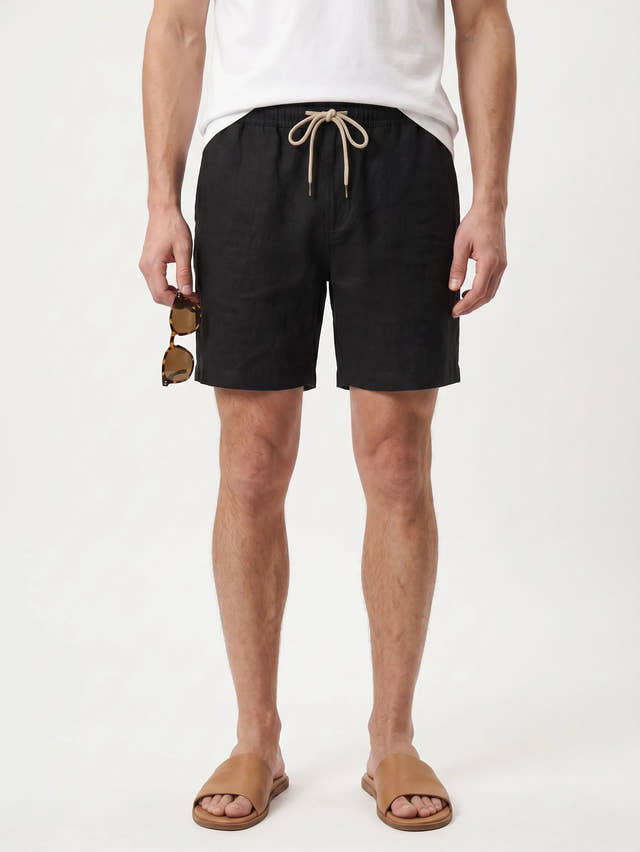 Shorts casuales de lino europeo 100%