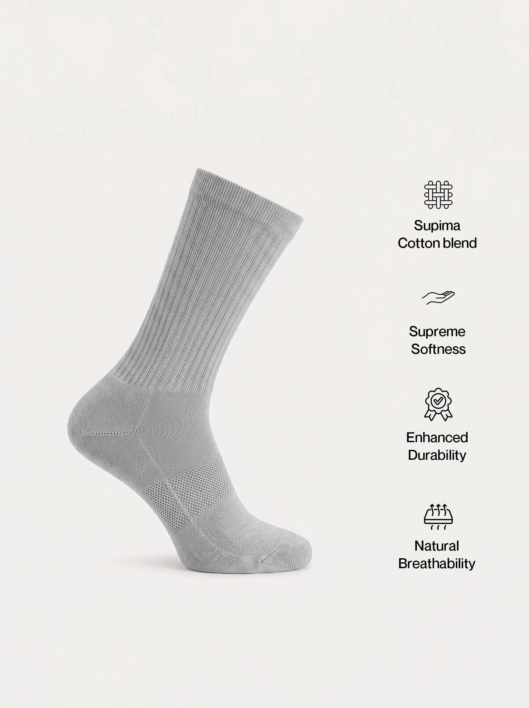 Supima® Cotton Crew Socks 3-Pack