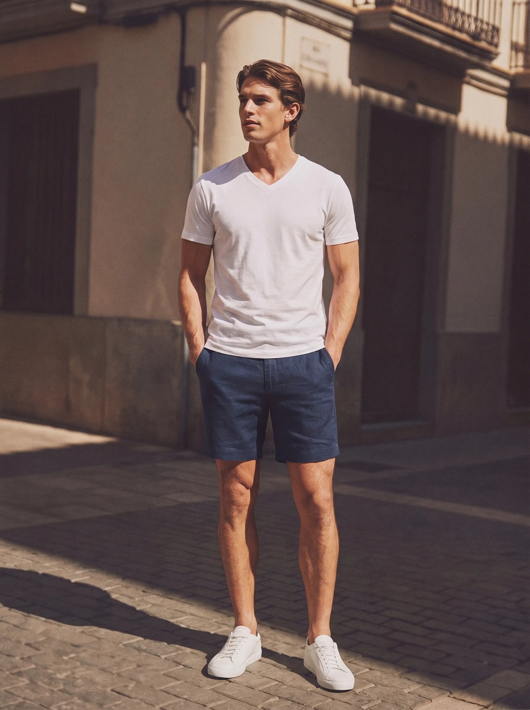 Short habillé 100 % lin européen