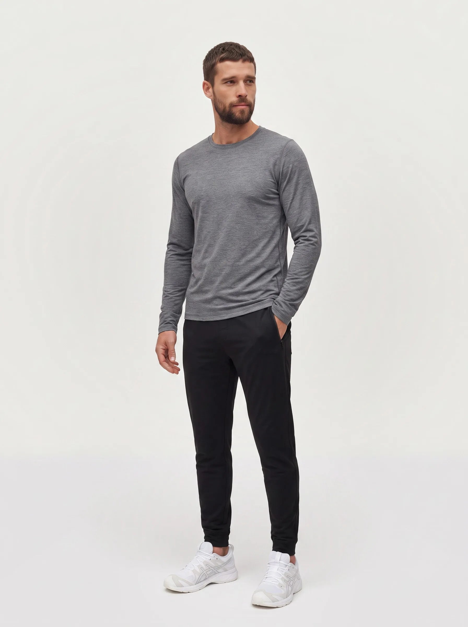 Maglia a maniche lunghe girocollo FlowBlend™ Active