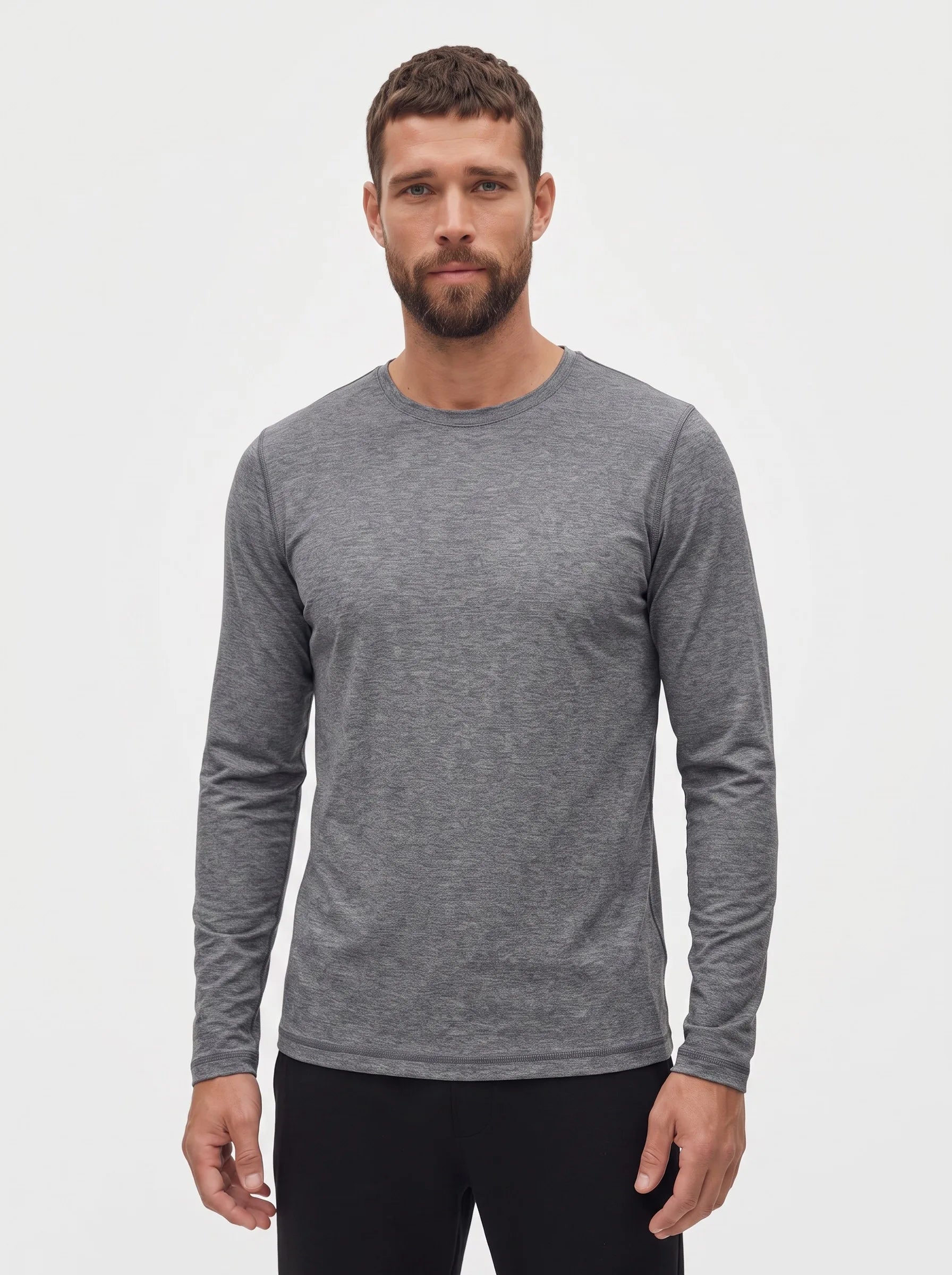 Camiseta FlowBlend™ Active de manga larga con cuello redondo