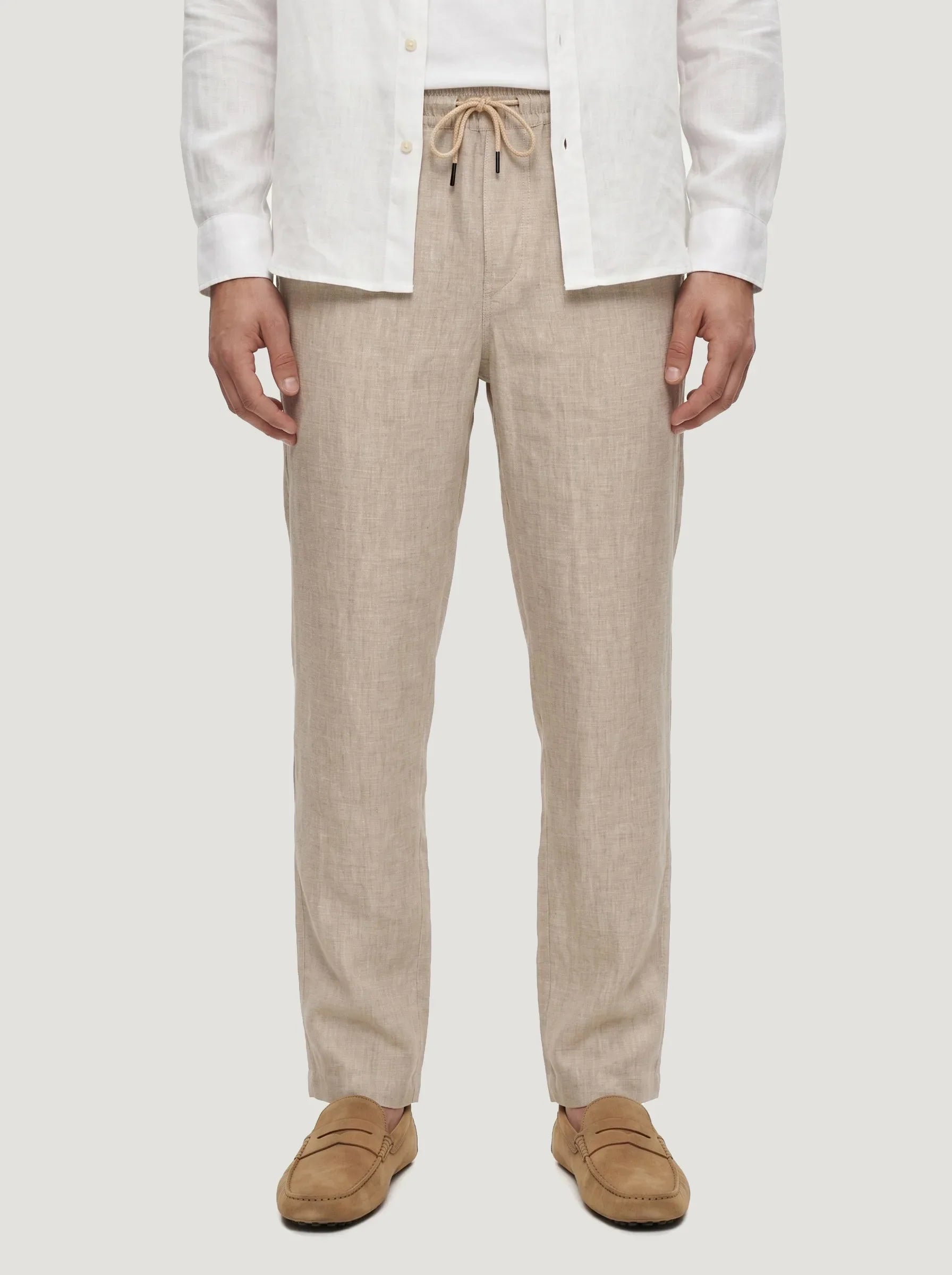 Pantalones con cordón de 100 % lino europeo — Pack de 2