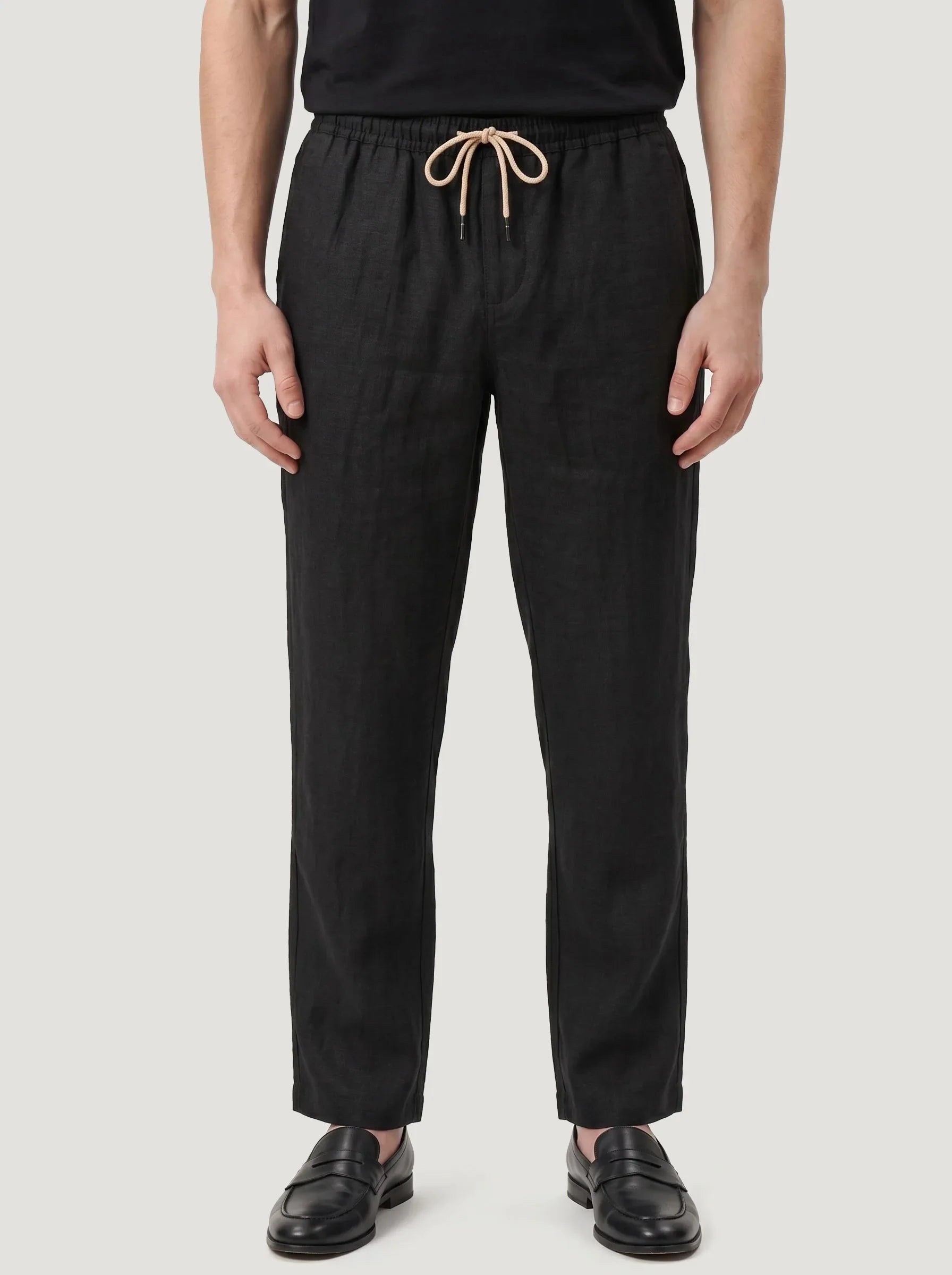 Pantalones con cordón de 100 % lino europeo — Pack de 2
