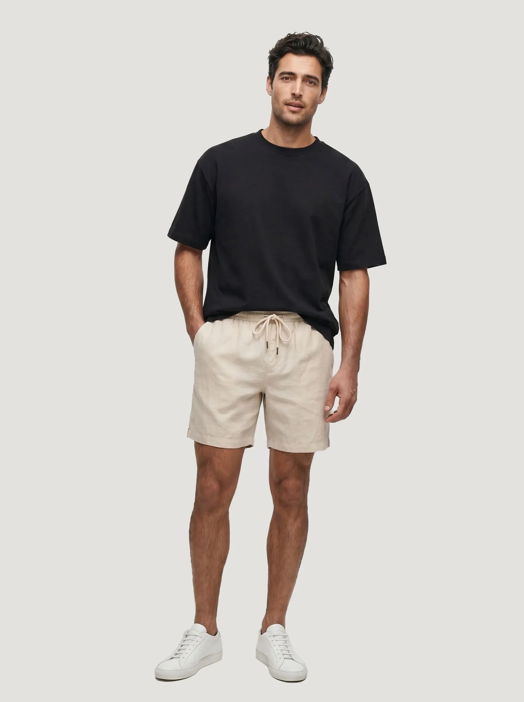 100% European Linen Drawstring Shorts — 2-Pack