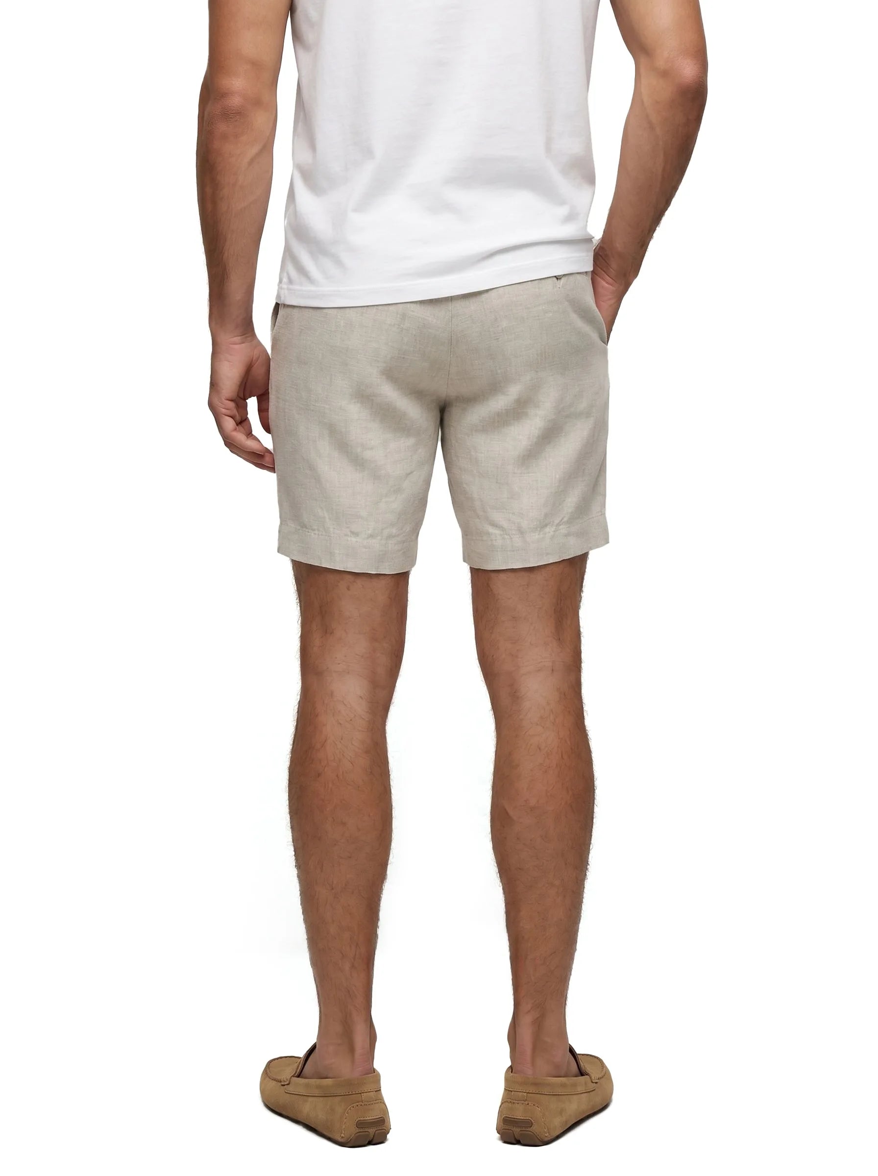Anzugshorts aus 100 % europäischem Leinen