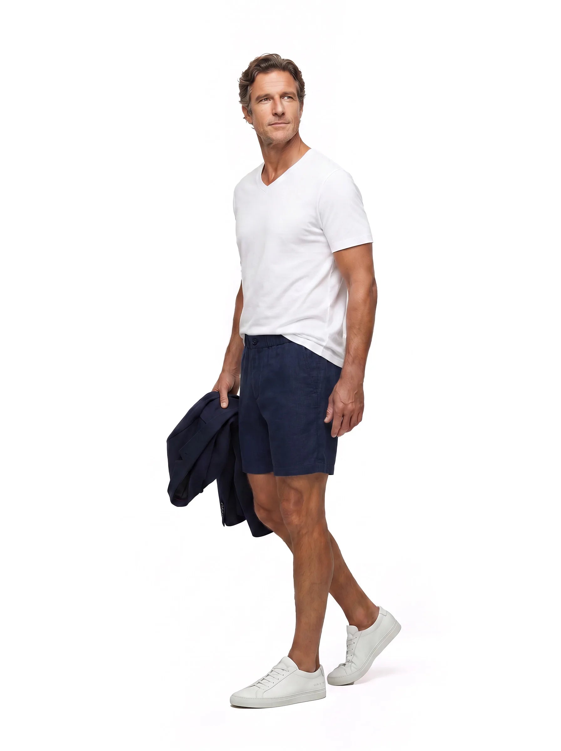 Anzugshorts aus 100 % europäischem Leinen