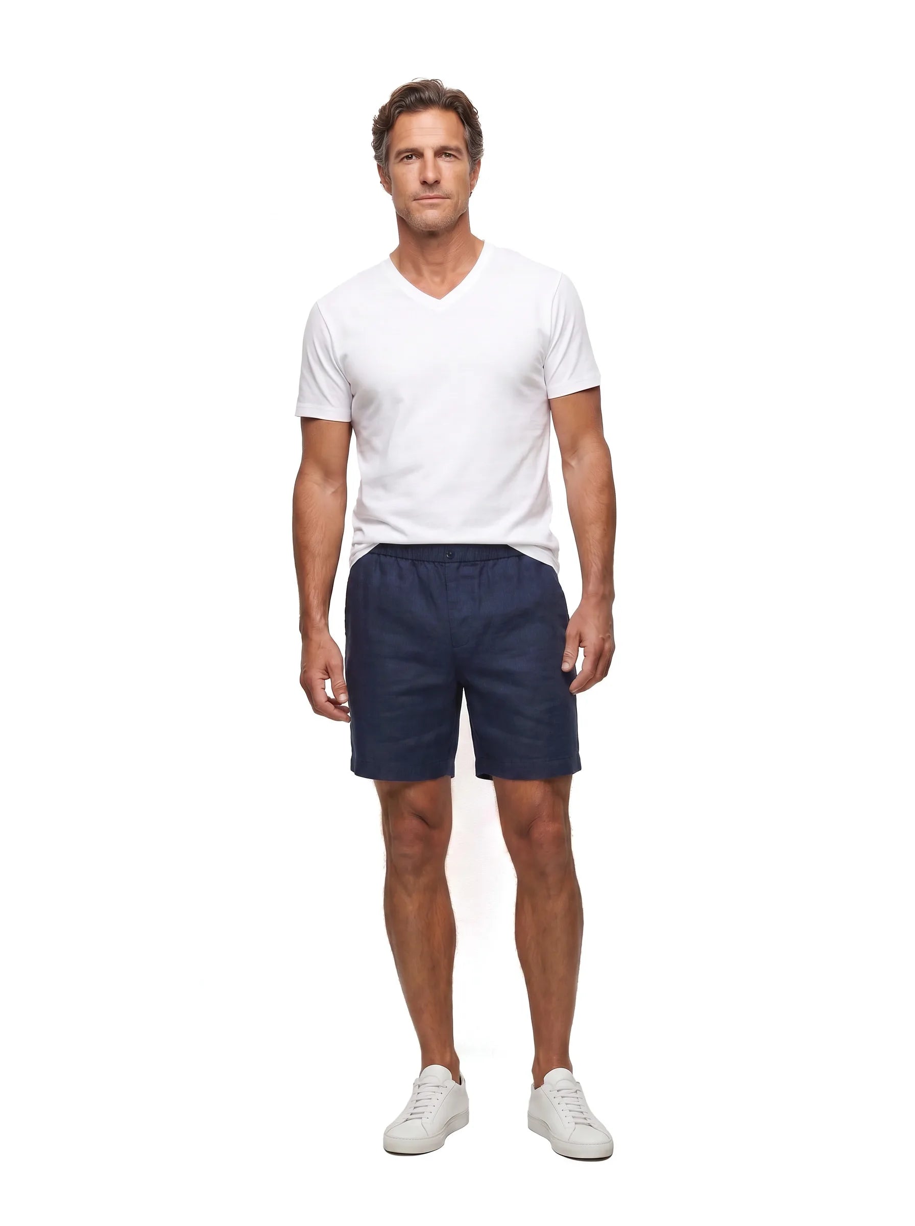 Anzugshorts aus 100 % europäischem Leinen