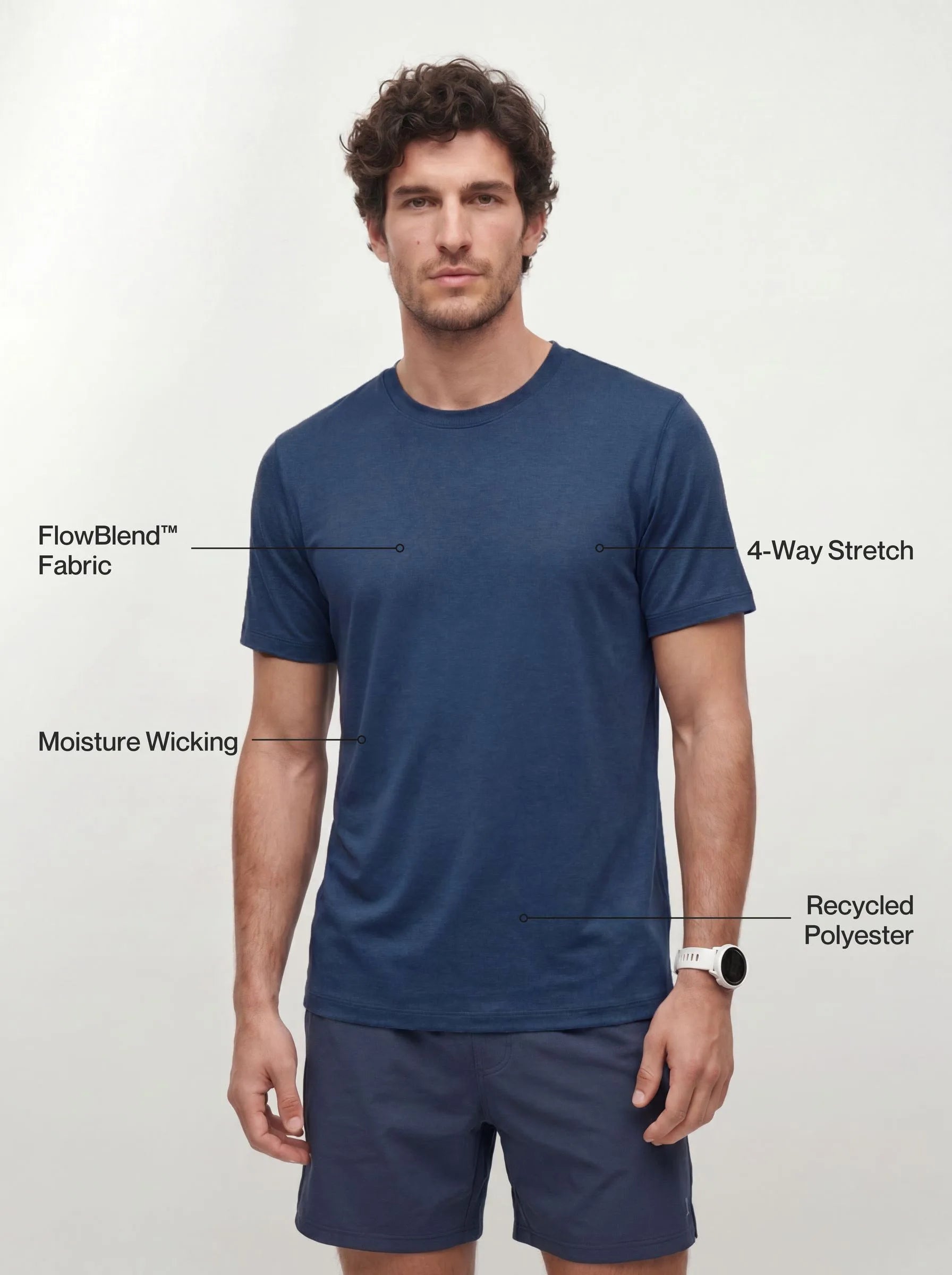 T-shirt col rond FlowBlend™ Active