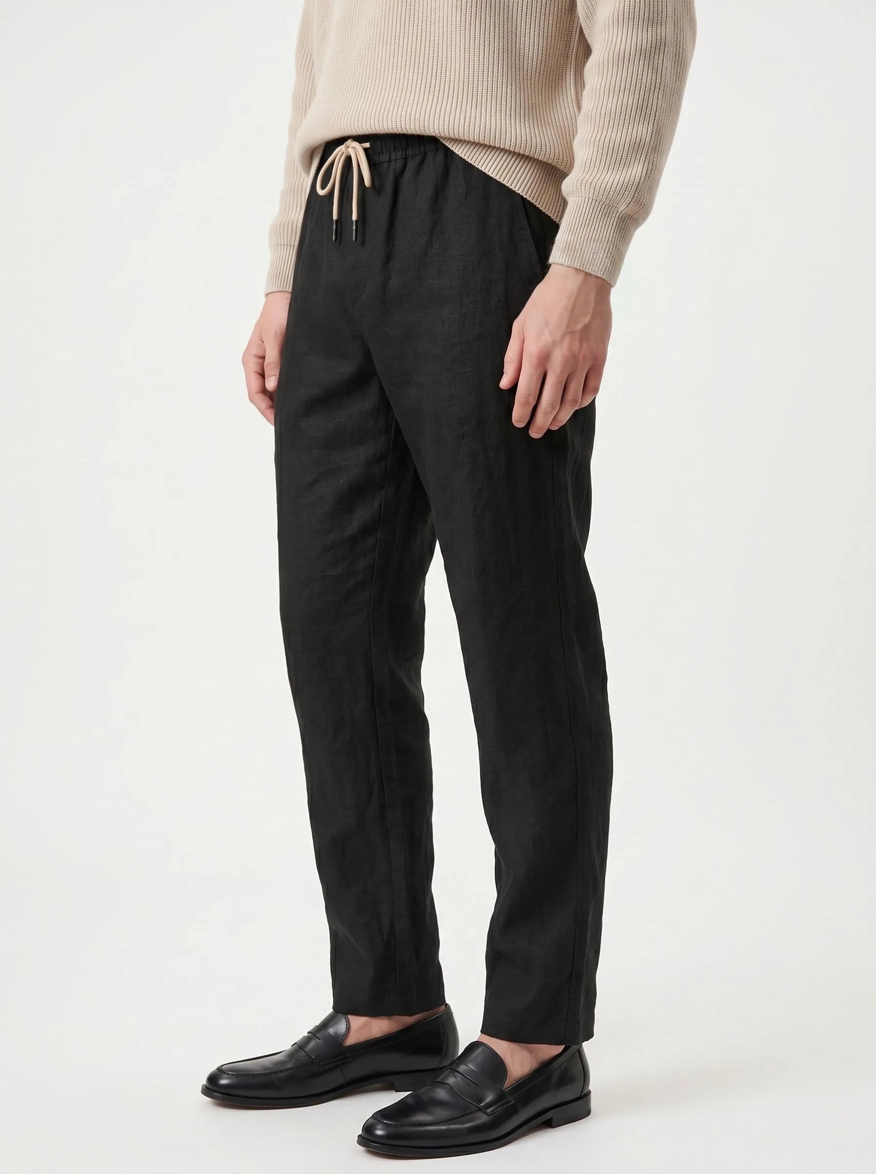 100% European Linen Drawstring Pants
