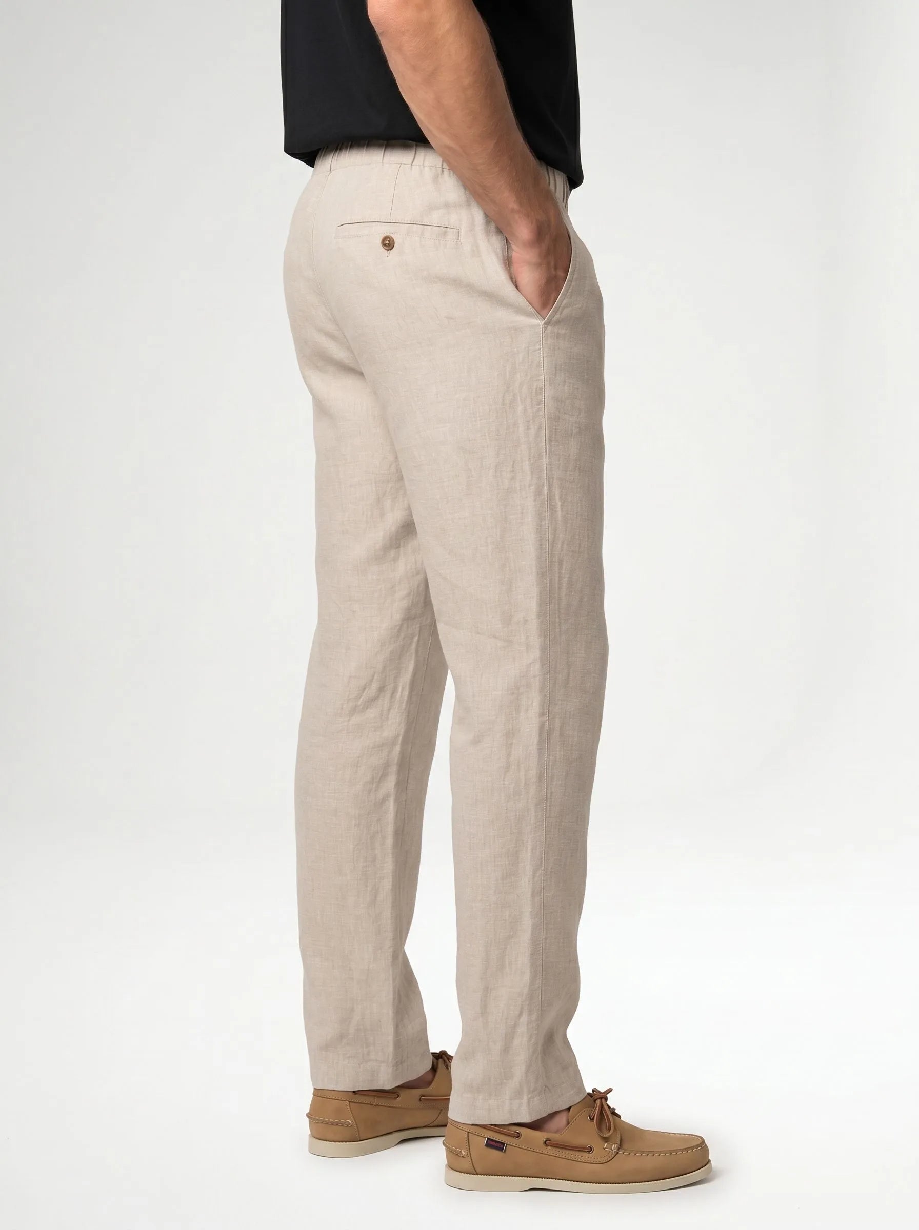 Elegante Hose aus 100 % europäischem Leinen