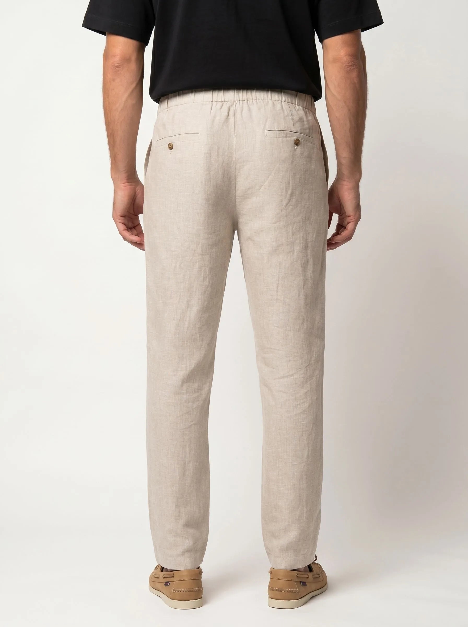 Elegante Hose aus 100 % europäischem Leinen
