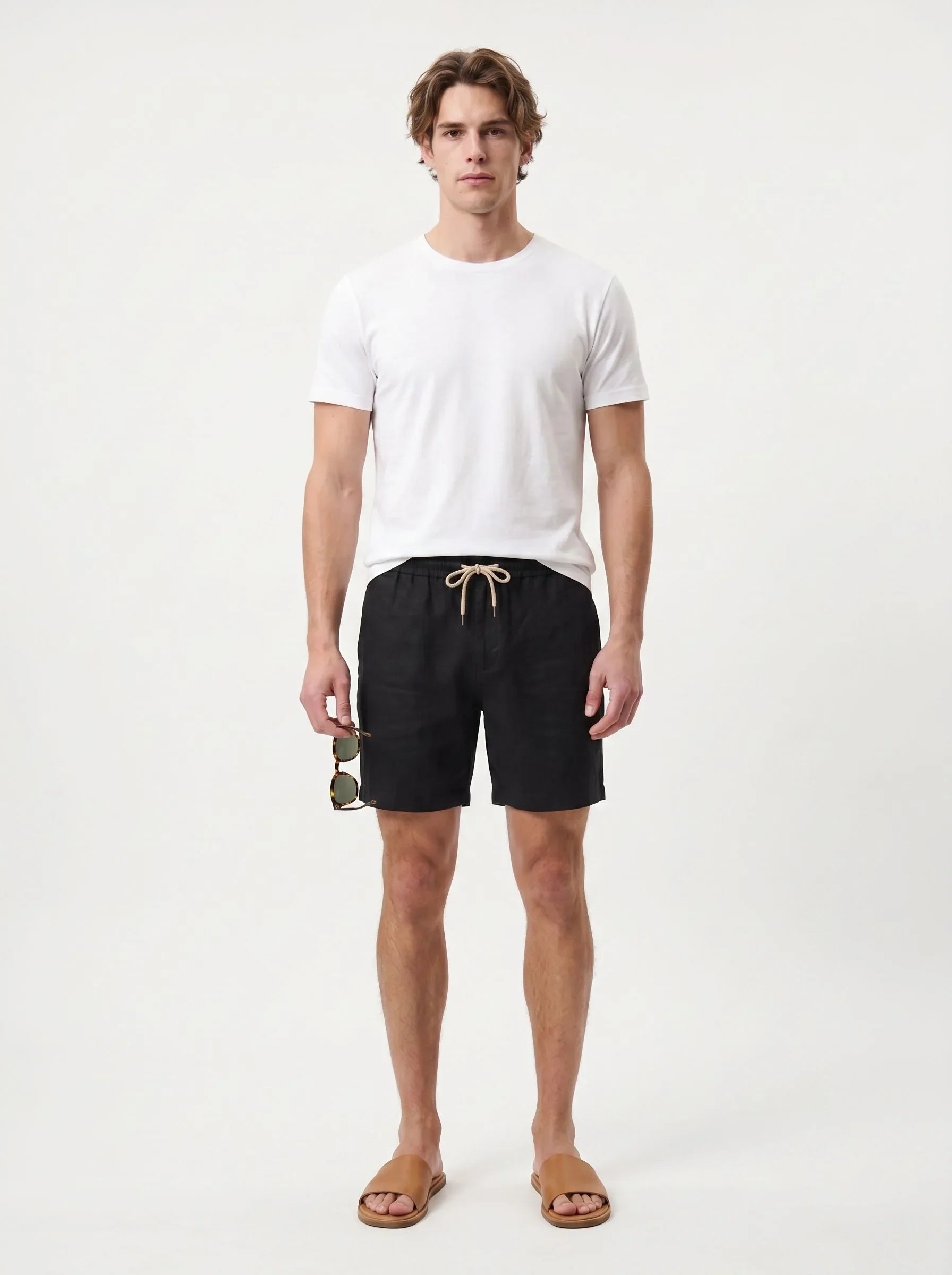 Pantaloncini casual 100% lino europeo — 2-Pack