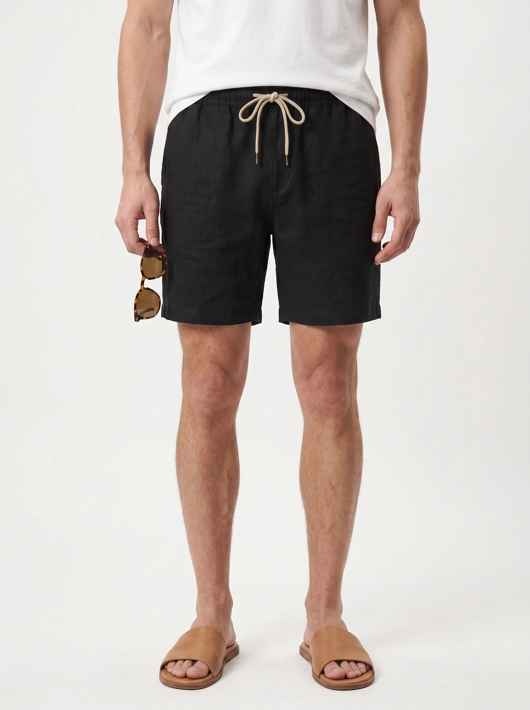 Short décontracté 100 % lin européen