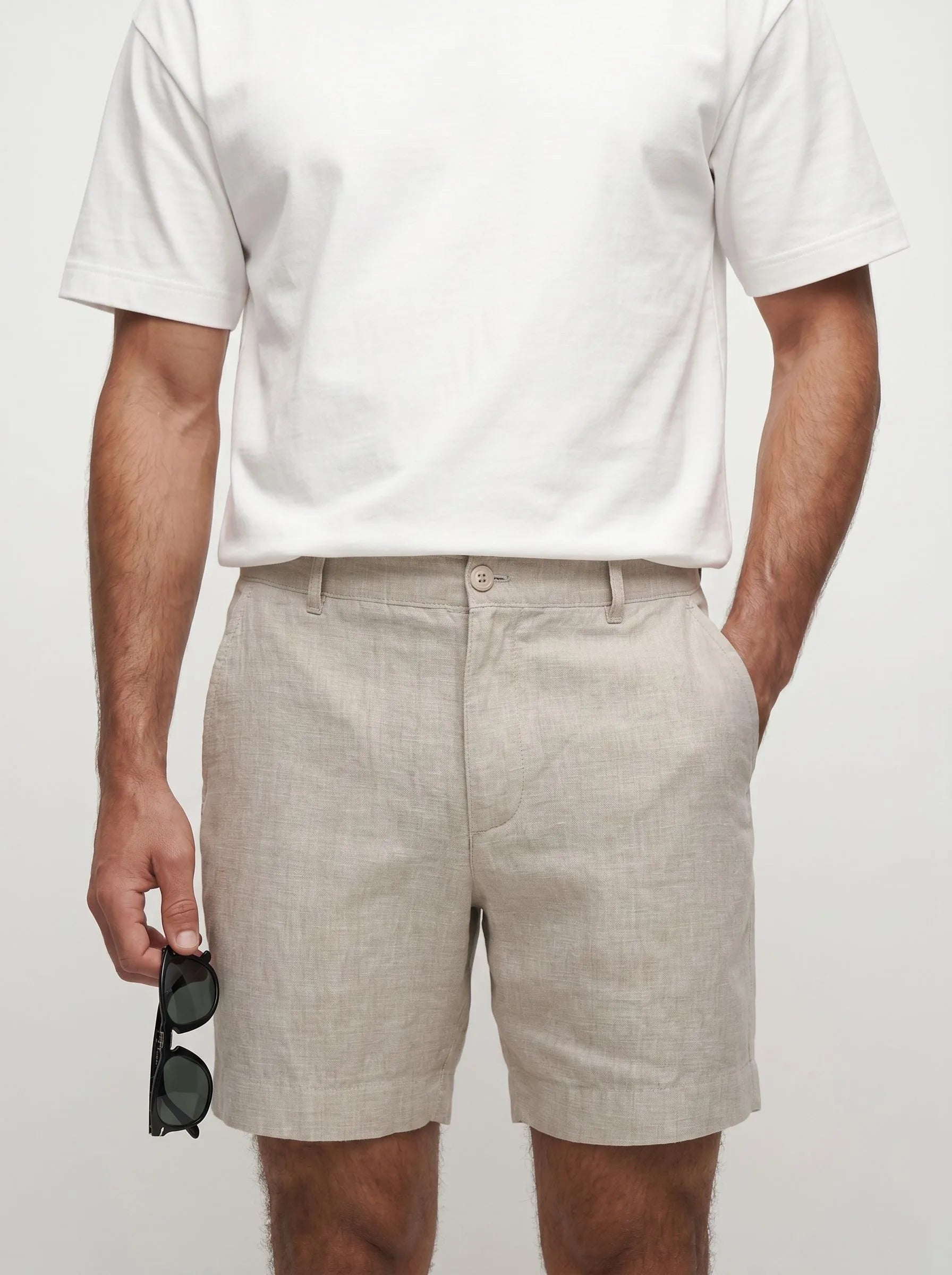 Elegante Shorts aus 100 % europäischem Leinen