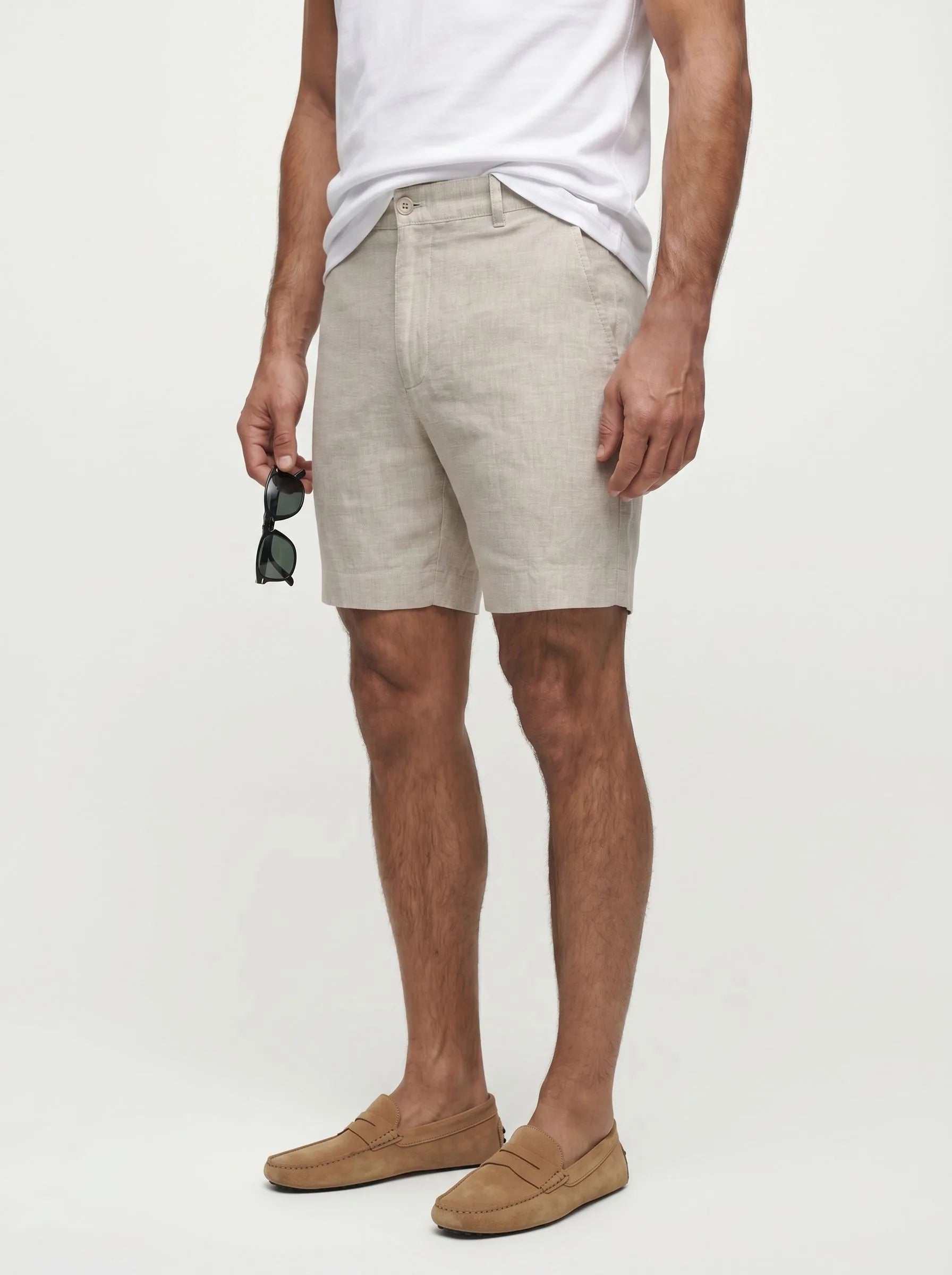 Elegante Shorts aus 100 % europäischem Leinen