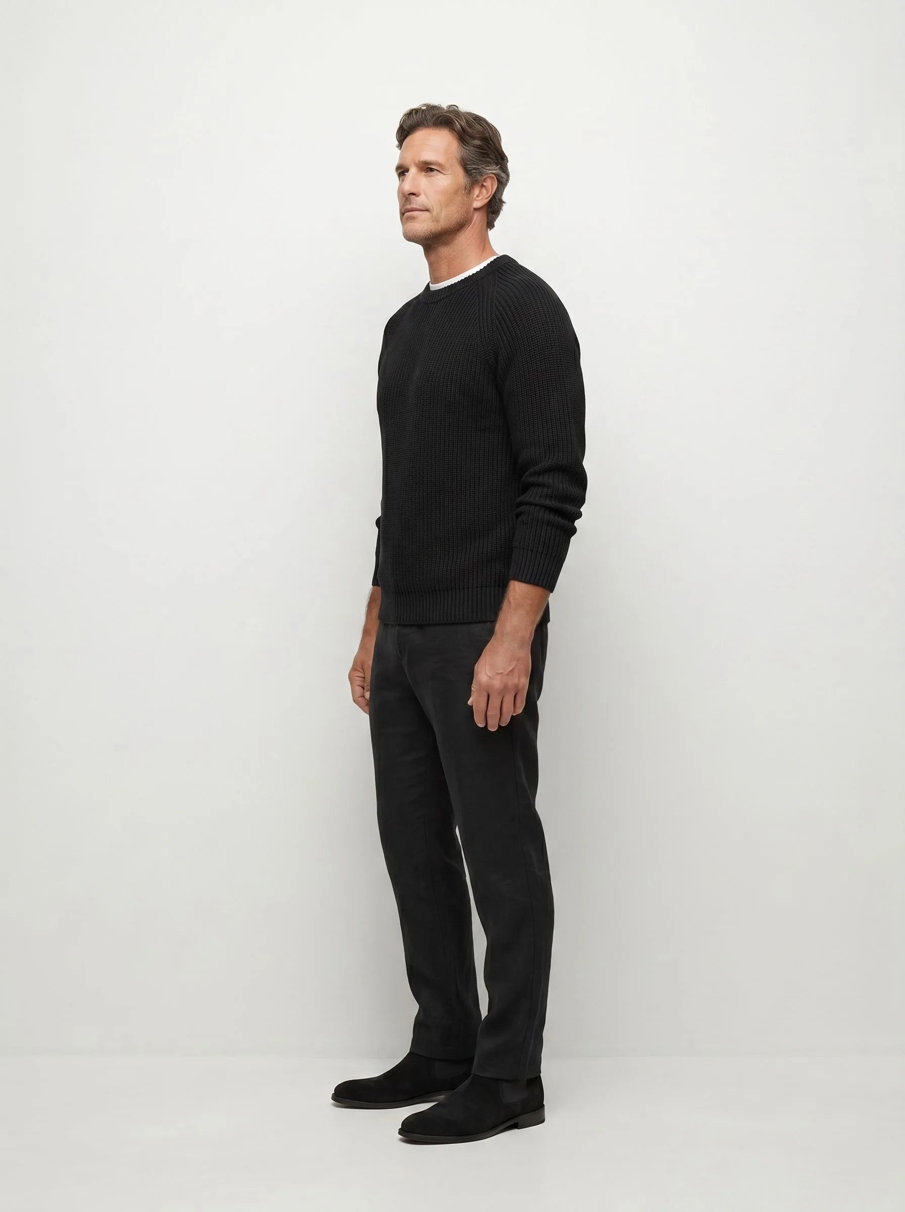 Organic Cotton Ribbed Crewneck Sweater