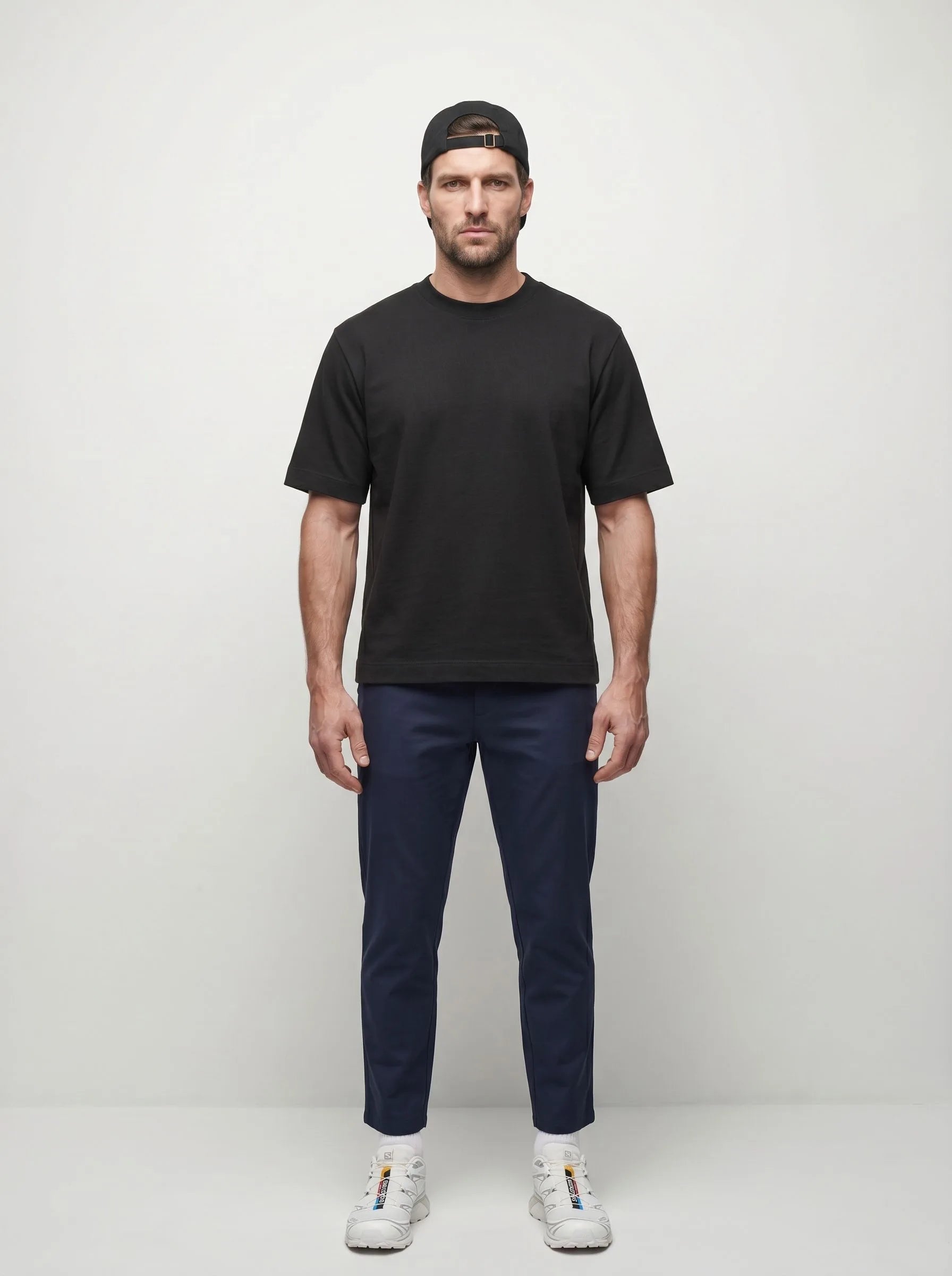 T-Shirt aus 100 % Bio-Baumwolle, schwere Qualität, Rundhalsausschnitt
