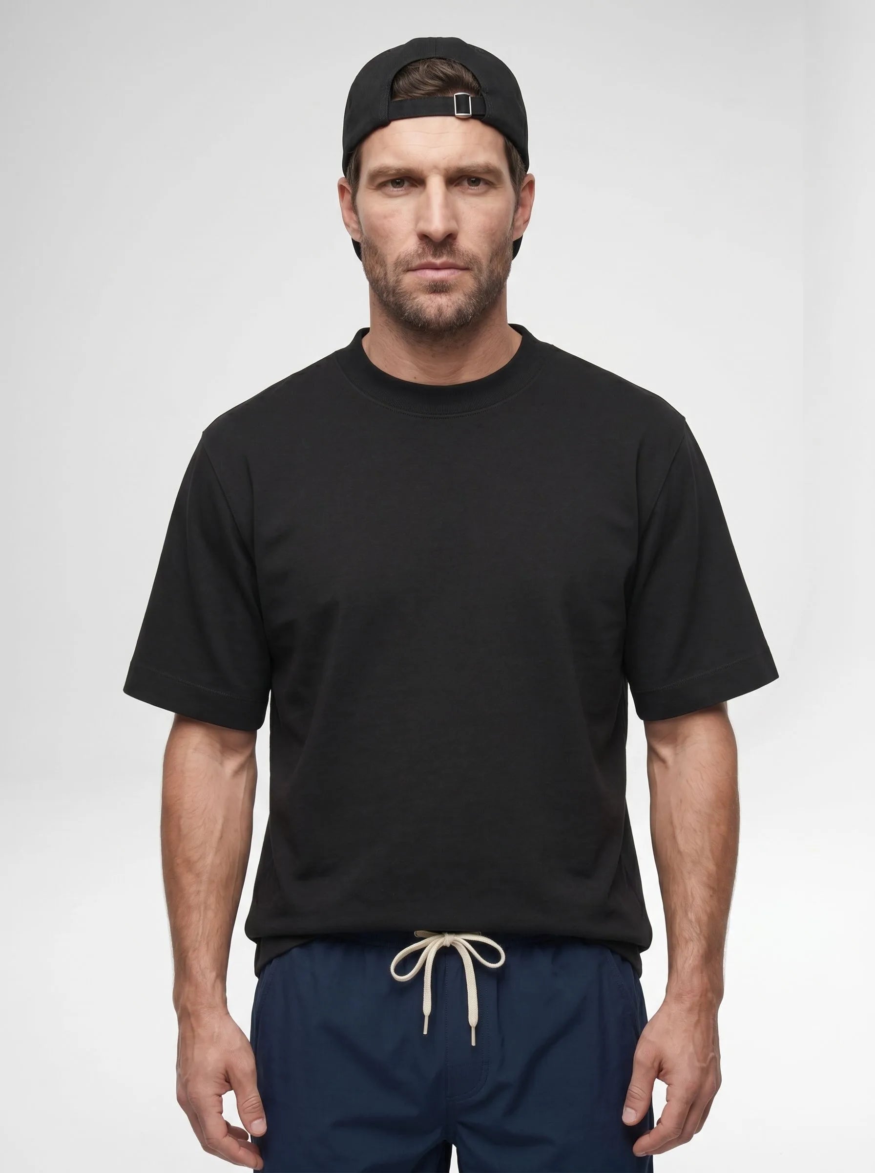 T-shirt col rond épais 100 % coton biologique