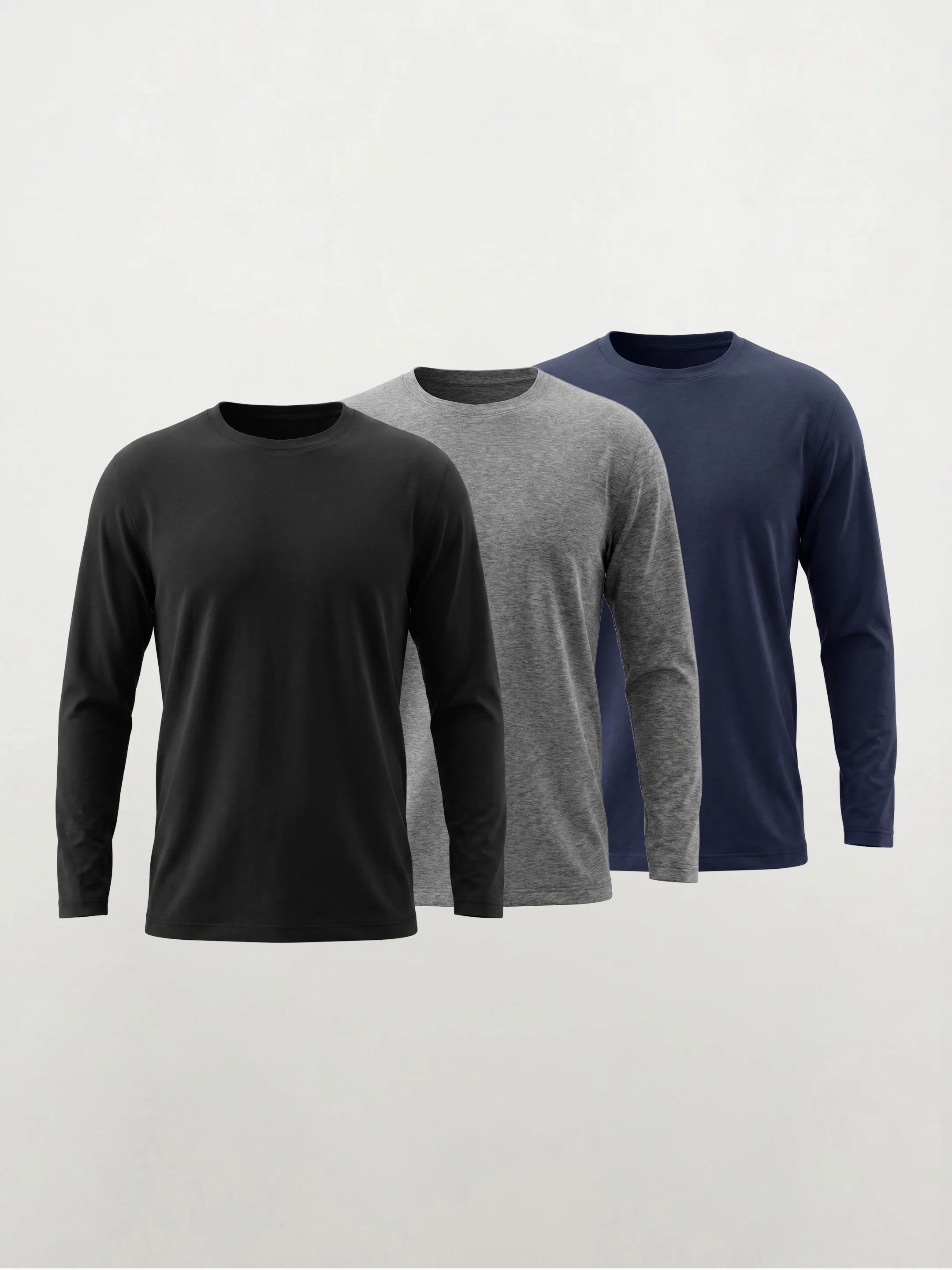Maglia a maniche lunghe girocollo FlowBlend™ Active — 3-Pack