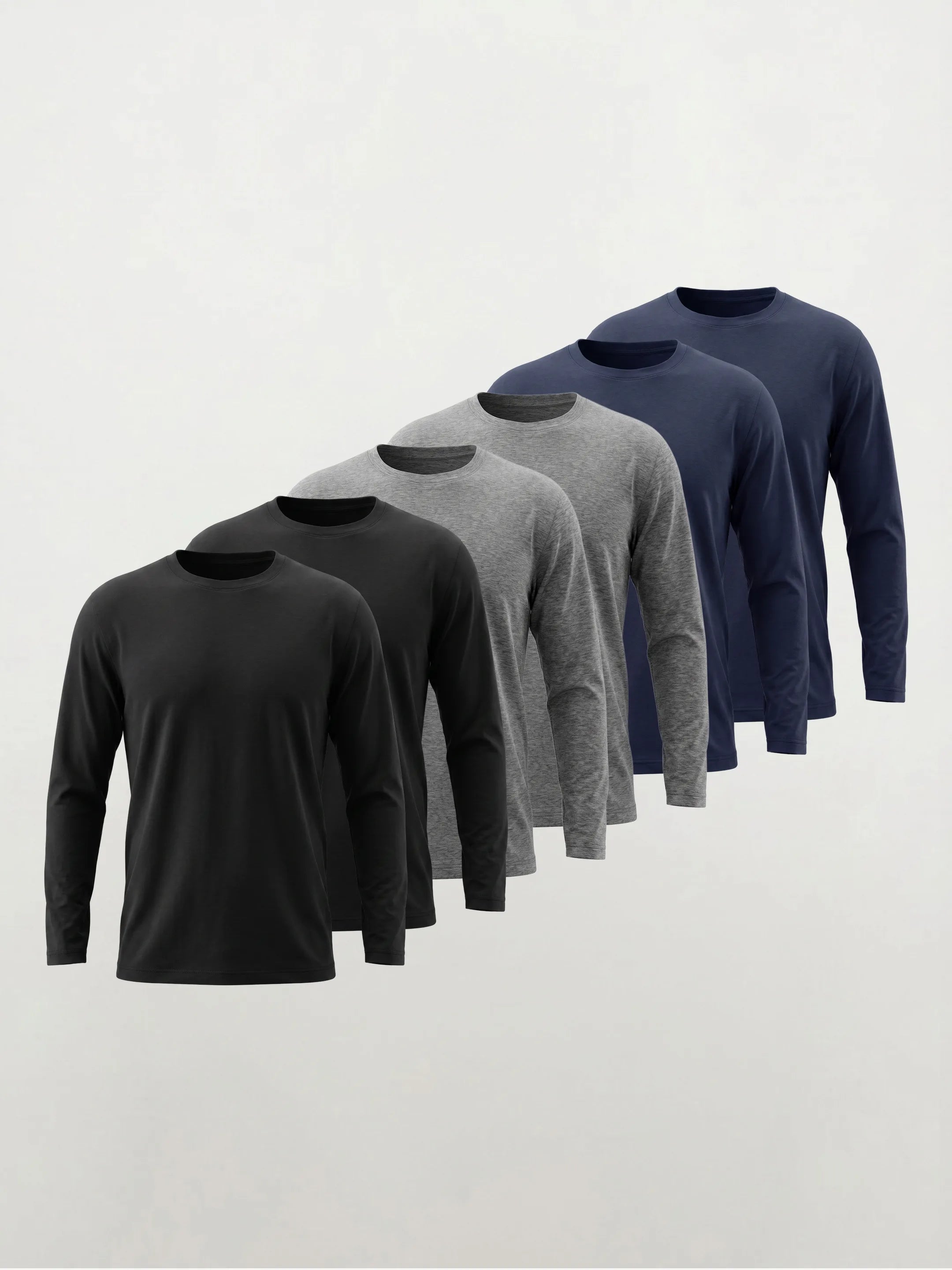 Maglia a maniche lunghe girocollo FlowBlend™ Active — 6-Pack